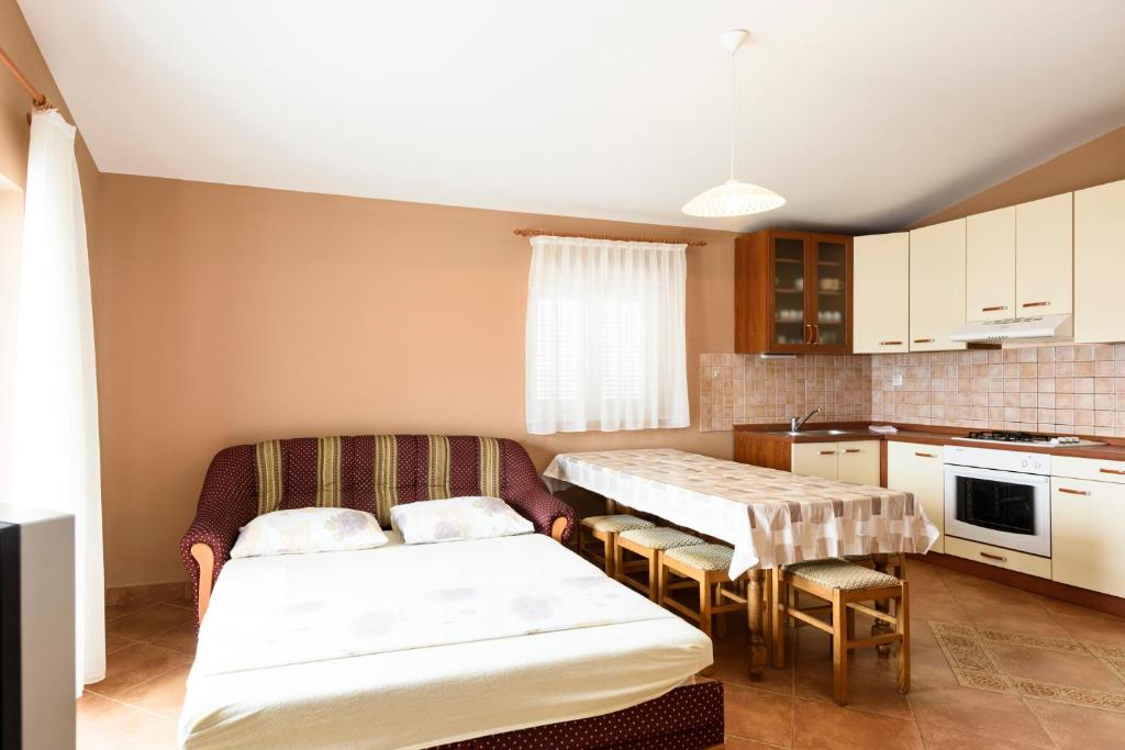 Kuchyň nebo kuchyňský kout v ubytování Apartments Golubić