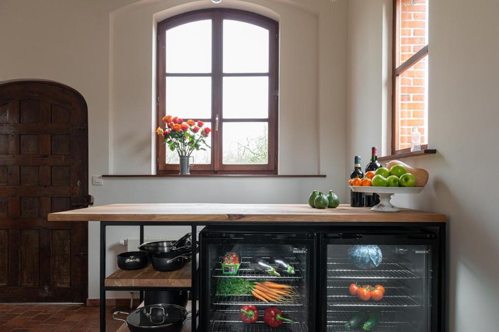 Kuchyň nebo kuchyňský kout v ubytování De Pannenbakkerij