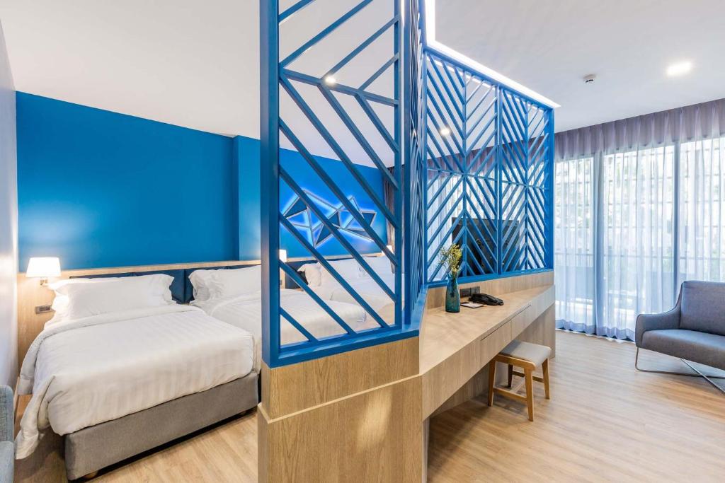 BlueSotel SMART Krabi Aonang Beach - Adults only - SHA Extra Plus - Luxe Viervoudige Kamer