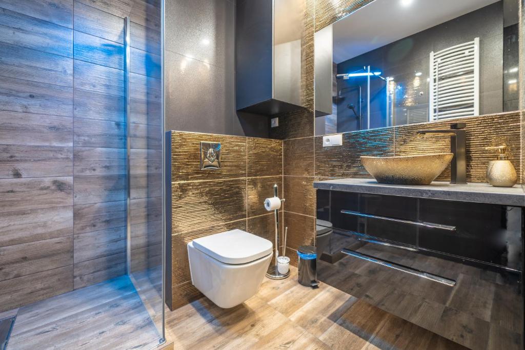 Kúpeľňa v ubytovaní Apartamenty Pod Gondola Świeradów