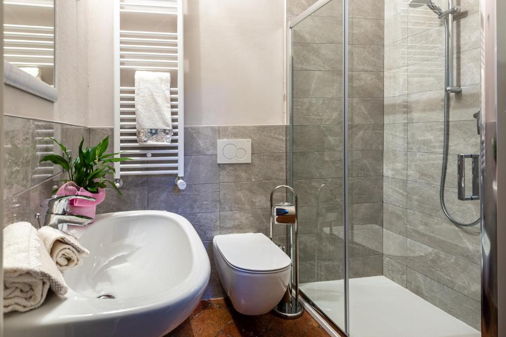 Koupelna v ubytování B&B Villa Rosalinda