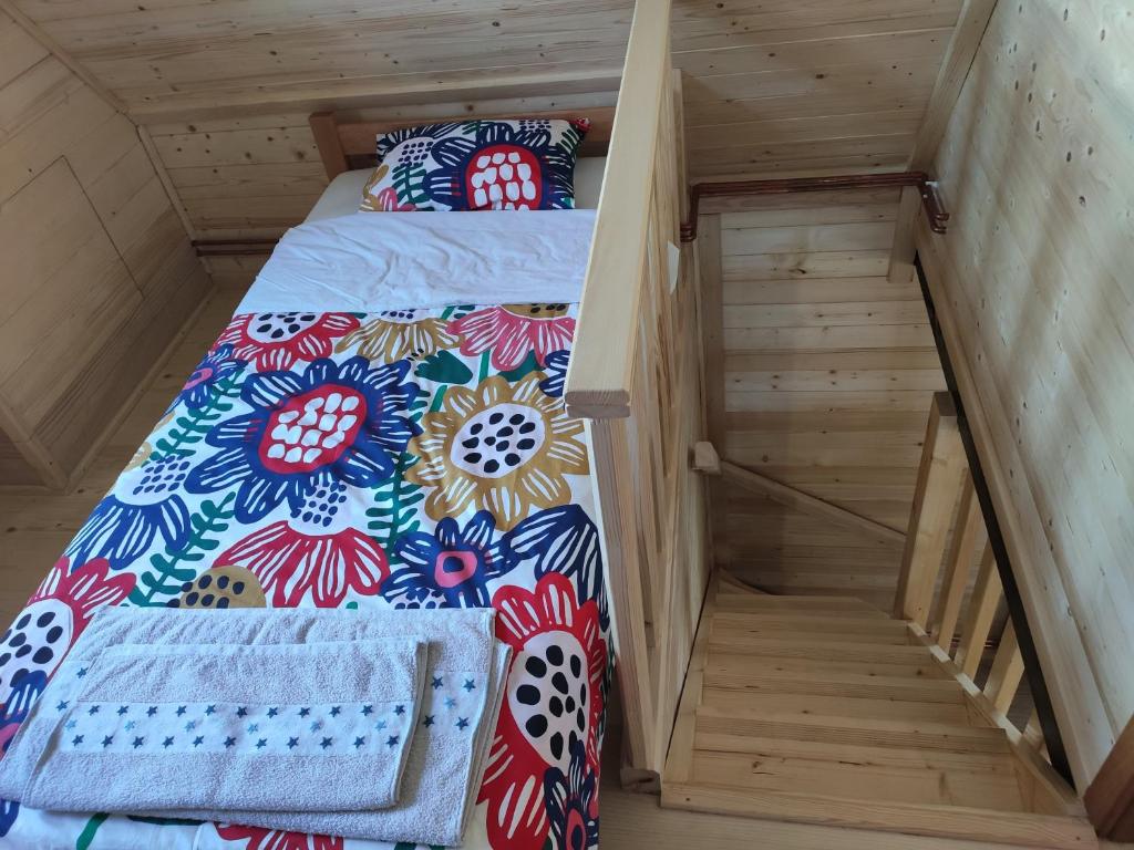 Postel nebo postele na pokoji v ubytování Brvnara 23 minimum 2 noći