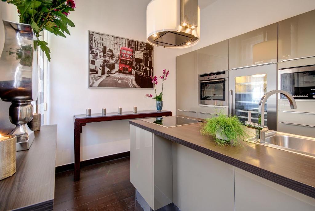 Kuchyňa alebo kuchynka v ubytovaní Luxury Paulay street Apartment