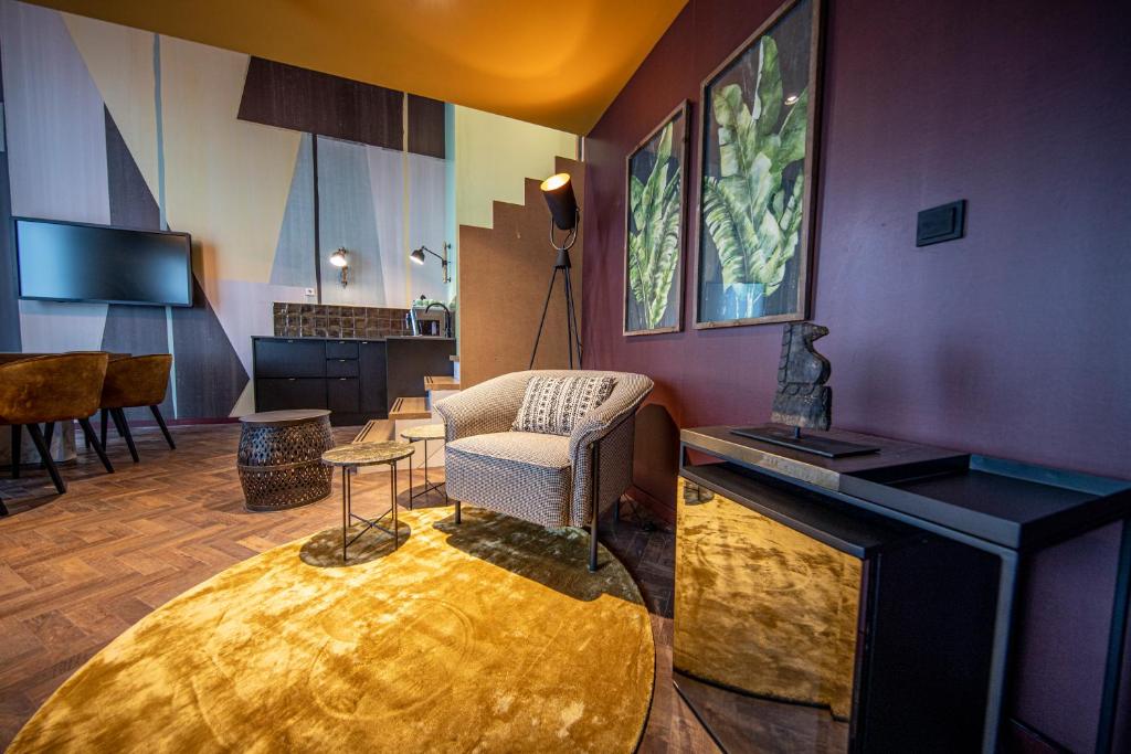 Posezení v ubytování Hotel Haarhuis