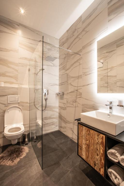 Koupelna v ubytování Apartklusiv Kaltenbach
