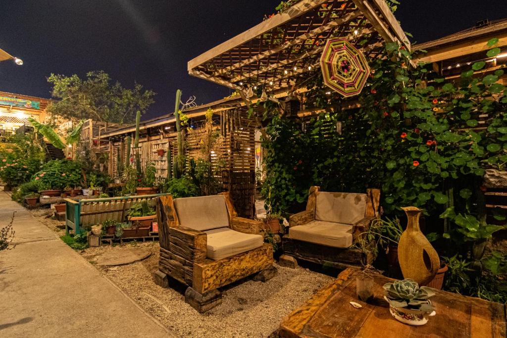 Zahrada ubytování Hostal Valle Mistral