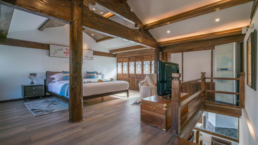 Postel nebo postele na pokoji v ubytování Artistic-Suite