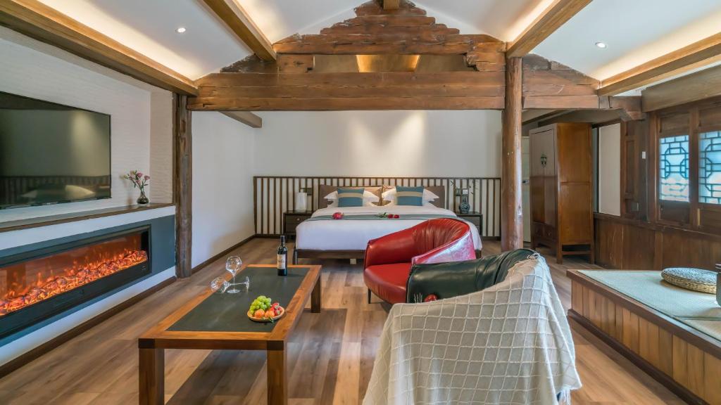 Postel nebo postele na pokoji v ubytování Artistic-Suite