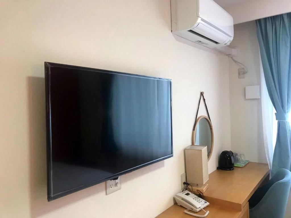 TV a/nebo společenská místnost v ubytování Fujinomori Hotel
