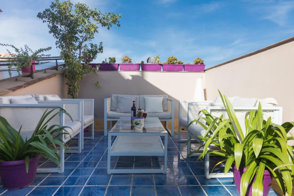 Balkón alebo terasa v ubytovaní Terrazza Politeama