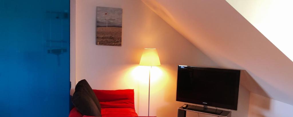 TV a/nebo společenská místnost v ubytování B&B Tomsi