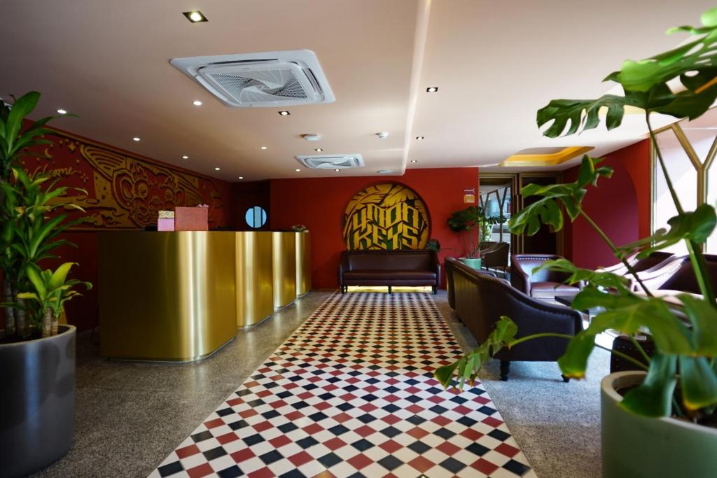 Posezení v ubytování 4 Monkeys Hotel