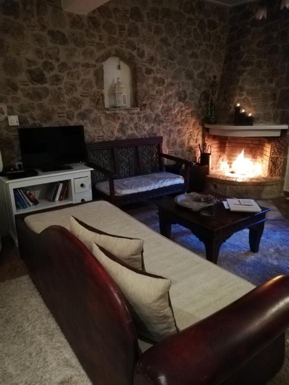 Posezení v ubytování Ampolis Guest House