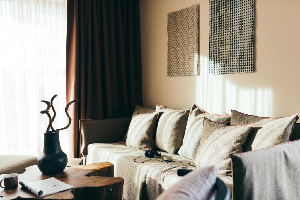 Posezení v ubytování Boutique Hotel Das Rivus