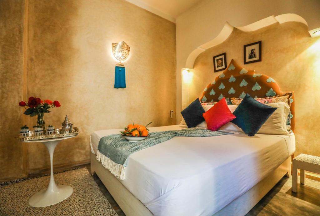 Postel nebo postele na pokoji v ubytování Riad les 2 Portes