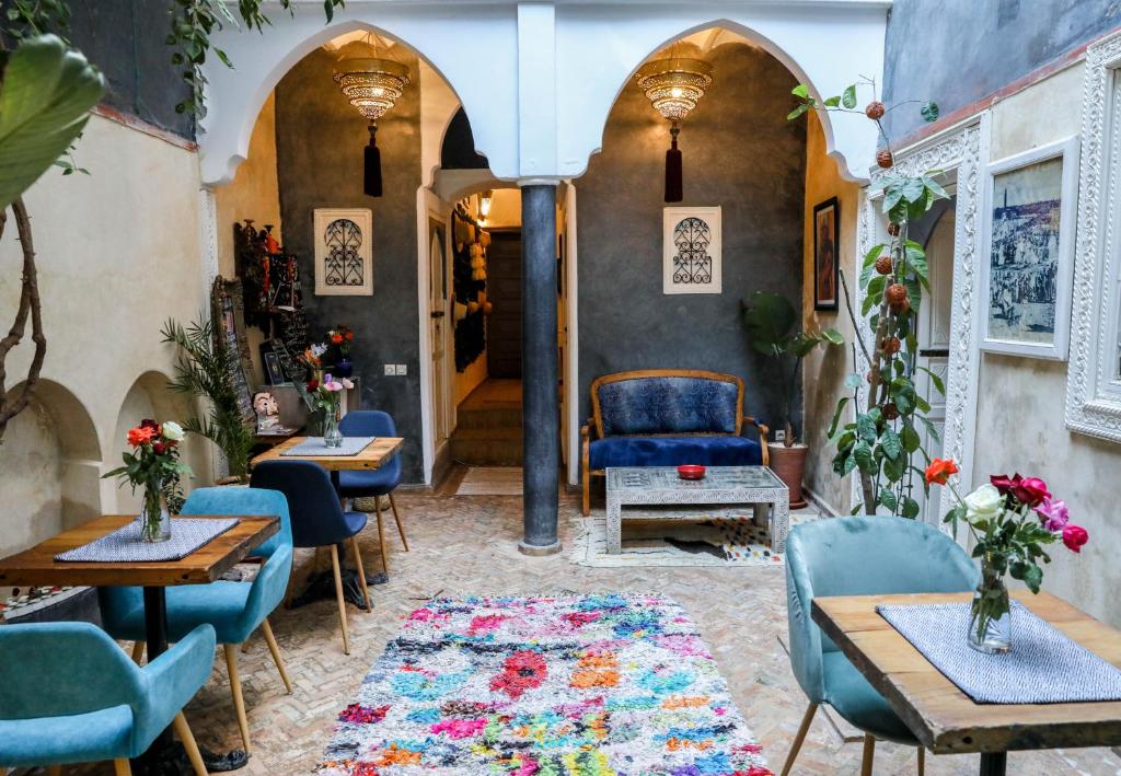 Posezení v ubytování Riad les 2 Portes