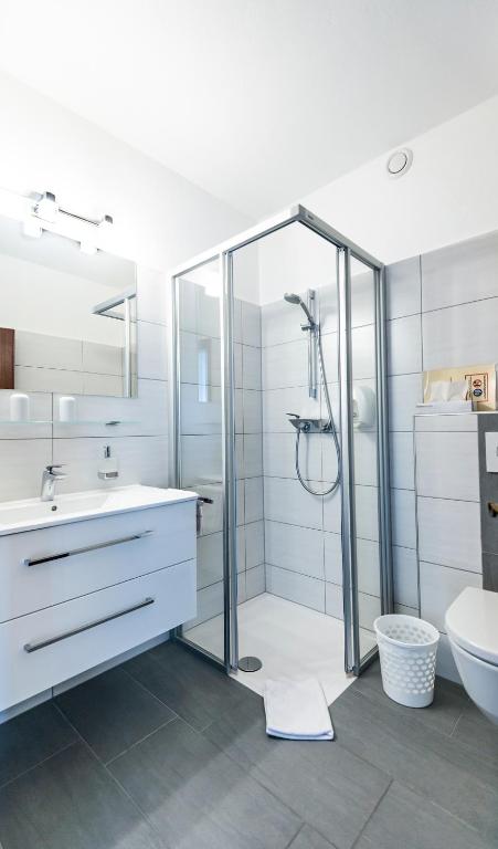 Koupelna v ubytování Hotel Garni Frühstückspension Neff