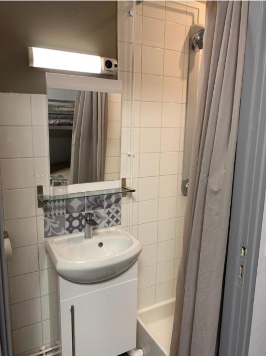 Koupelna v ubytování Hotel Caplandes