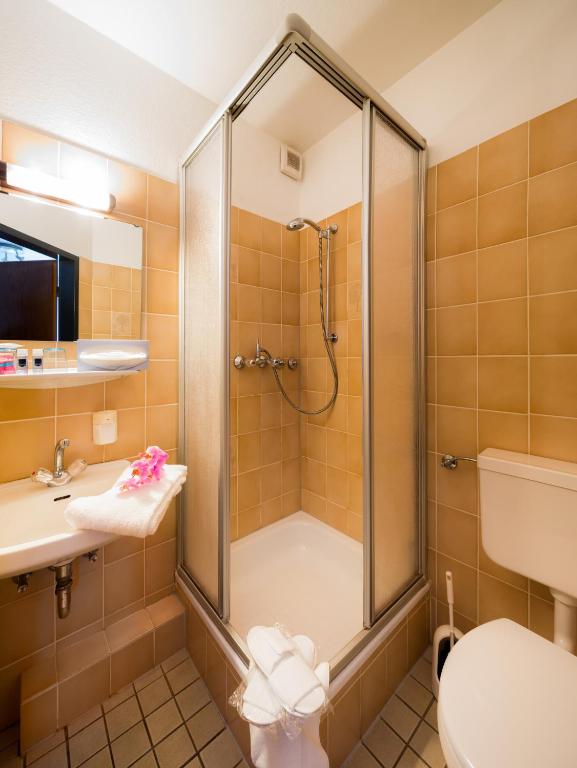 Koupelna v ubytování Hotel Buschhausen