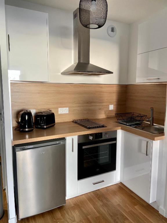 Cucina o angolo cottura di T2 Ajaccio vue mer