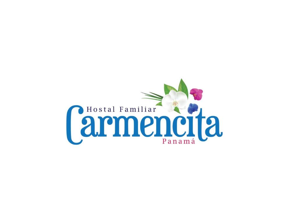 un logotipo para una floristería con flores en Hostal Familiar Carmencita en Panamá