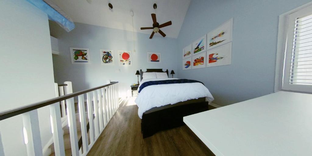 Krevet ili kreveti u jedinici u okviru objekta Artistic Hillside Loft