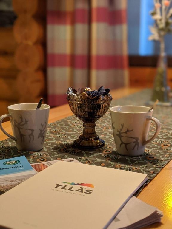 Příslušenství pro přípravu čaje a kávy v ubytování Tunturioravat