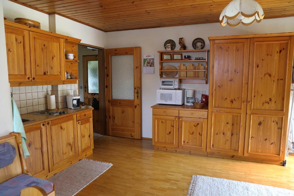 Kuchyň nebo kuchyňský kout v ubytování Landhaus Unterköfler
