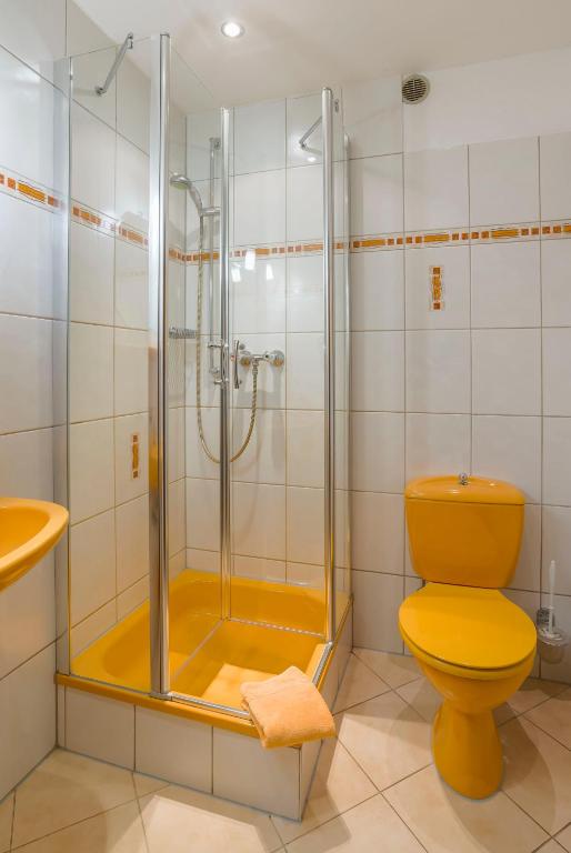 Koupelna v ubytování Hotel Kühns Mühle