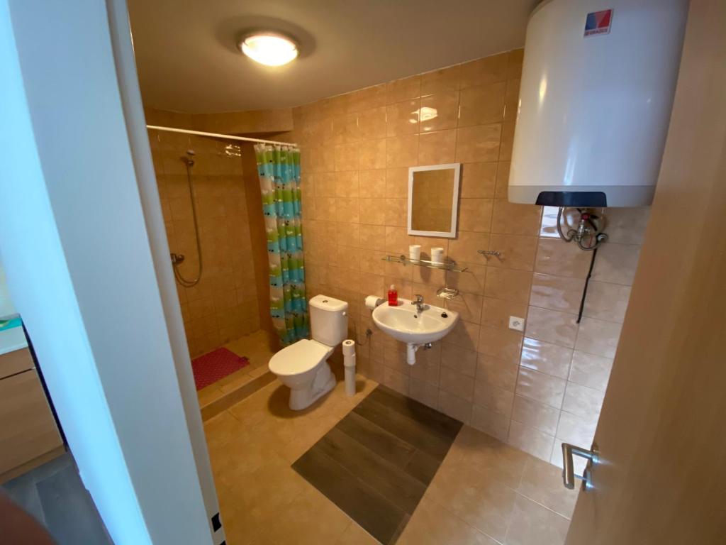 Koupelna v ubytování Apartmány Viktorka