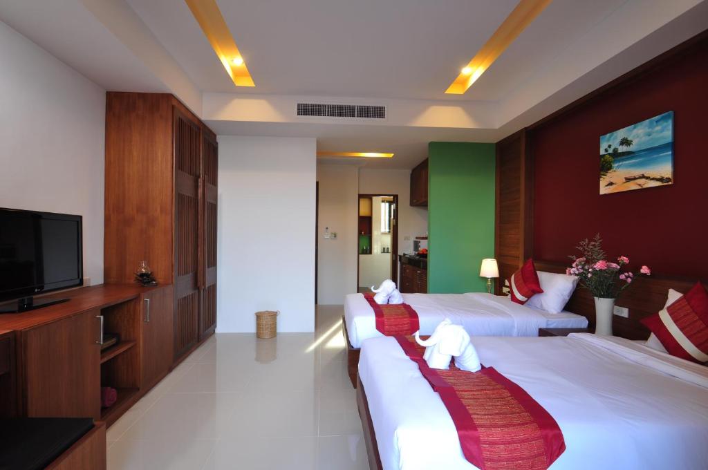 TV a/nebo společenská místnost v ubytování Samui Honey Tara Villa Residence