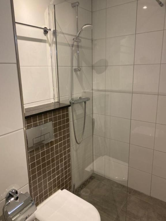 Koupelna v ubytování Hotel De Weyman
