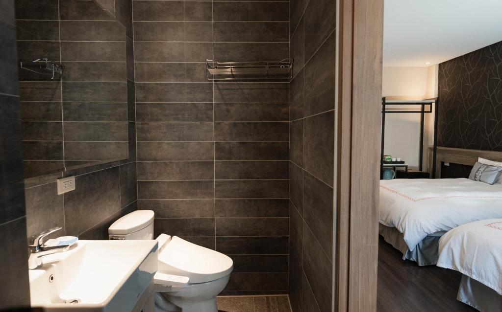 Koupelna v ubytování Tianli Hotel
