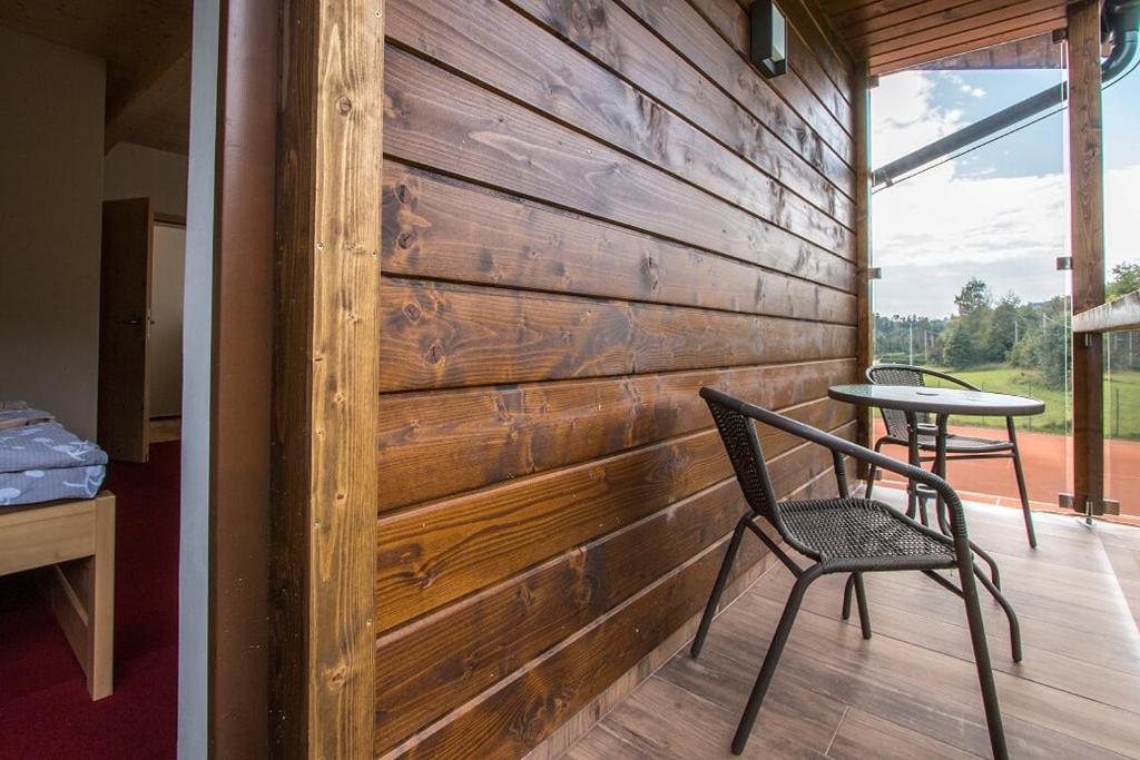 Balkón nebo terasa v ubytování Penzion HORA