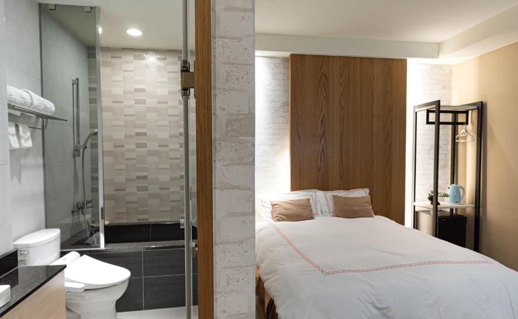 Koupelna v ubytování Tianli Hotel