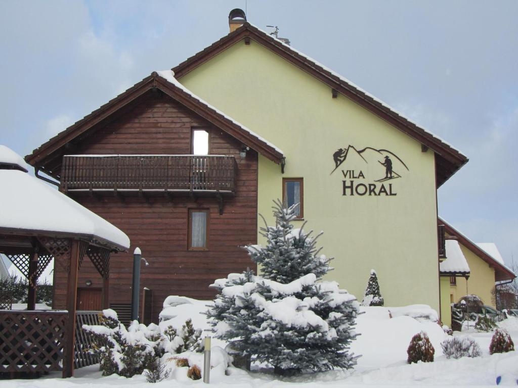 Vila Horal v zimě