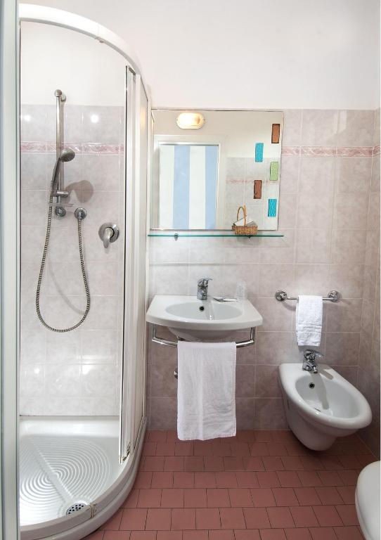 Koupelna v ubytování Hotel Cheri