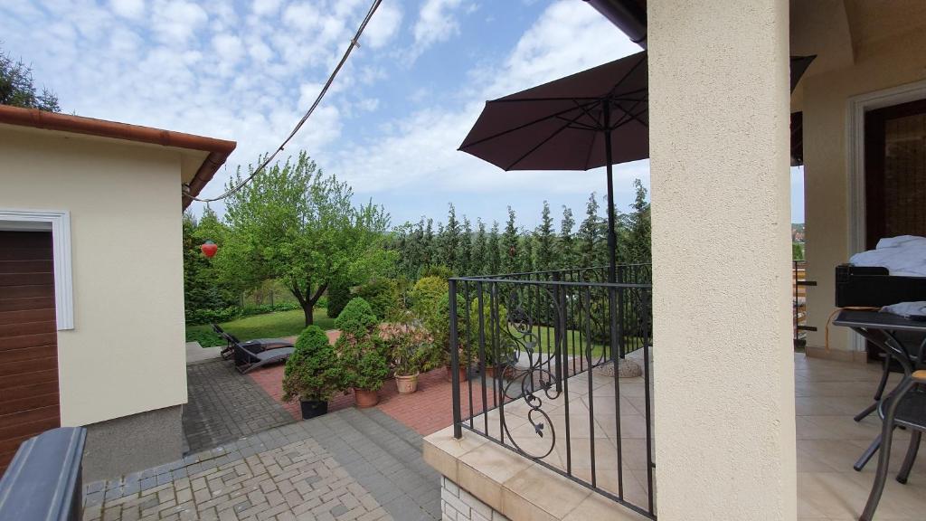 Balkón nebo terasa v ubytování Villa Maria Apartman