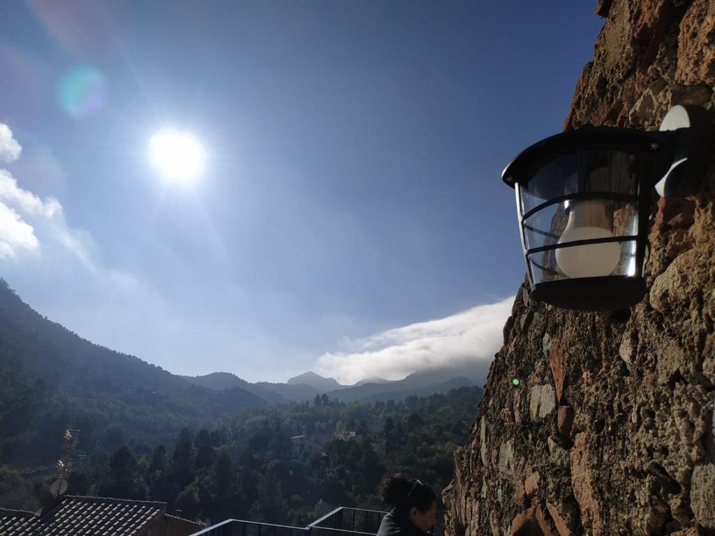 A general mountain view or a mountain view taken from a hosteleket