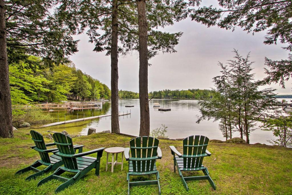 Waterfront Sebago Lake Cottage with Dock and Beach