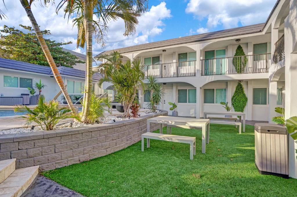 Zahrada ubytování Bright Beachside Getaway