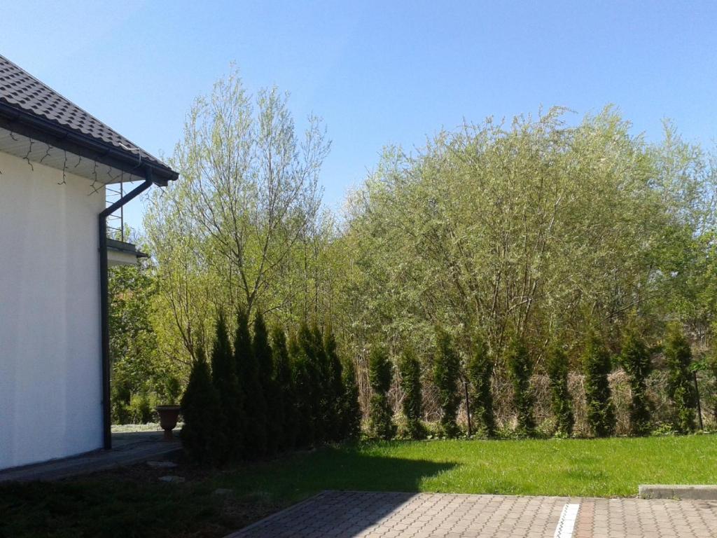 Vonkajšia záhrada v ubytovaní Biały Domek (blisko tężni)