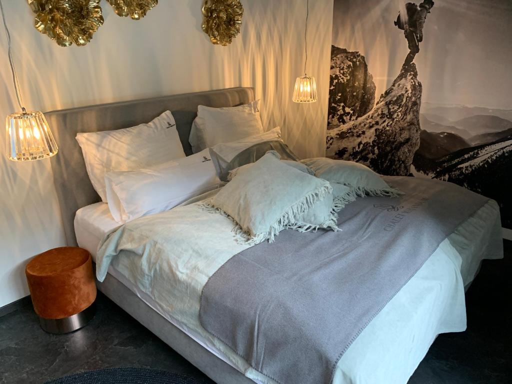 Postel nebo postele na pokoji v ubytování Chalet Mirandum Apartments Vandans