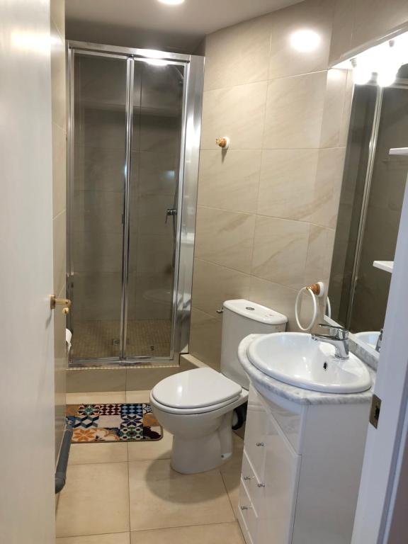 Koupelna v ubytování Hostel Penedes