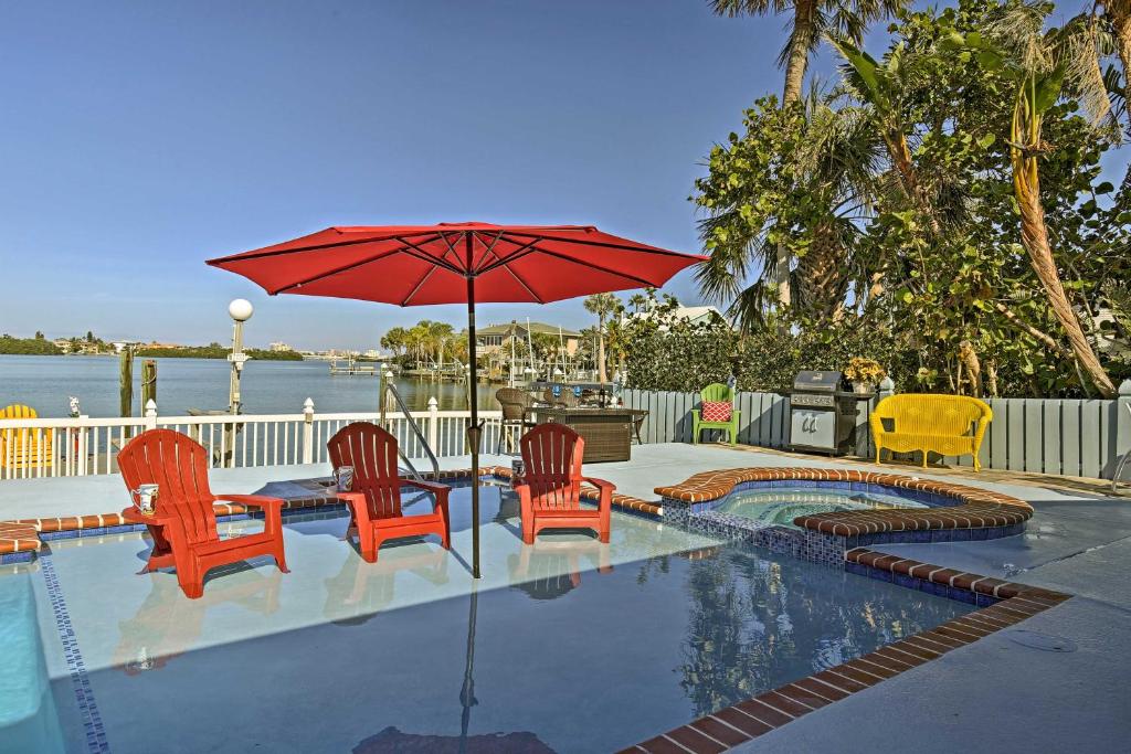 Waterfront Getaway with Pool and Dock - Walk to Beach!