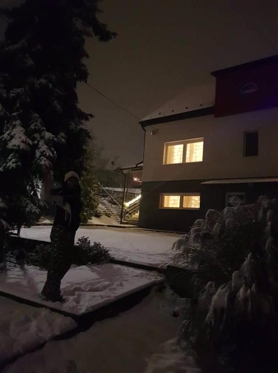 Harsányi vendégház during the winter