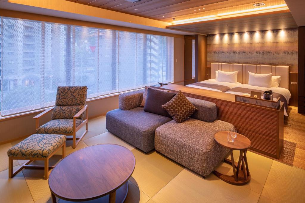 Posezení v ubytování Hotel Wakamizu