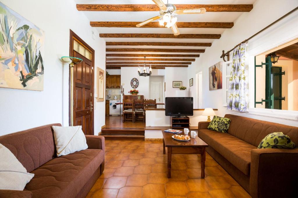 Posezení v ubytování Villa Angelos