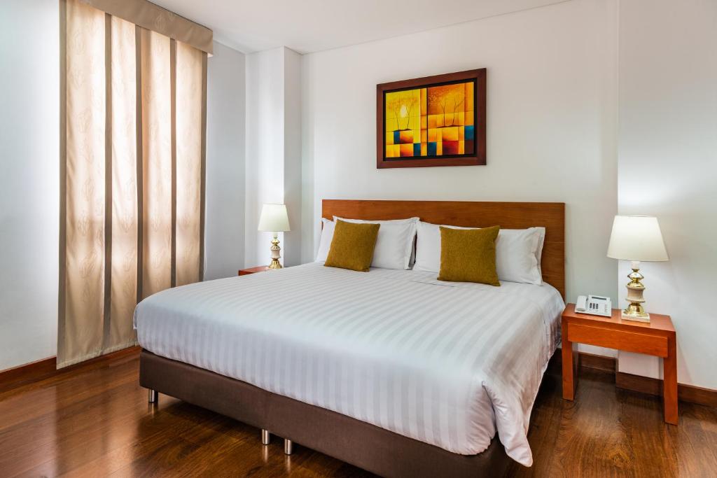 Postel nebo postele na pokoji v ubytování Hotel Andes Plaza