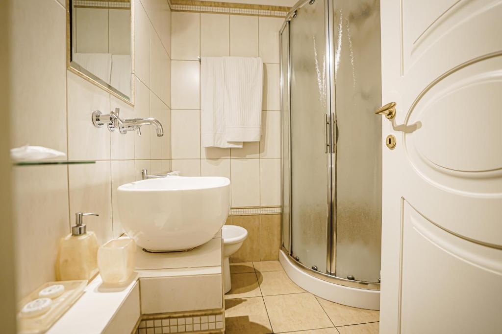 Koupelna v ubytování Casa Riz